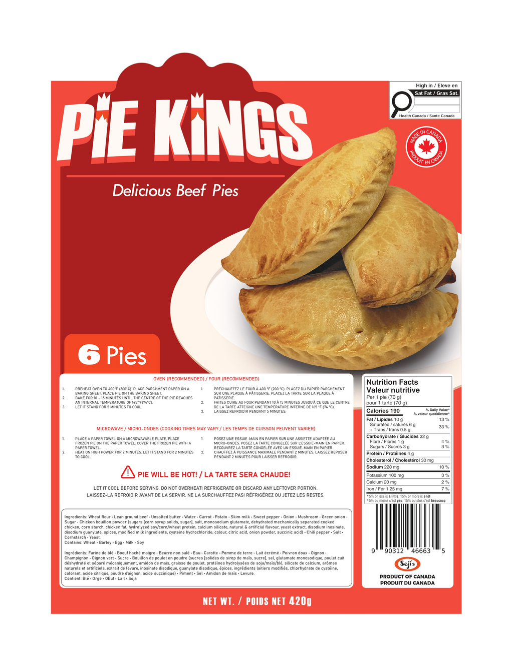 Pie Kings Beef Pies