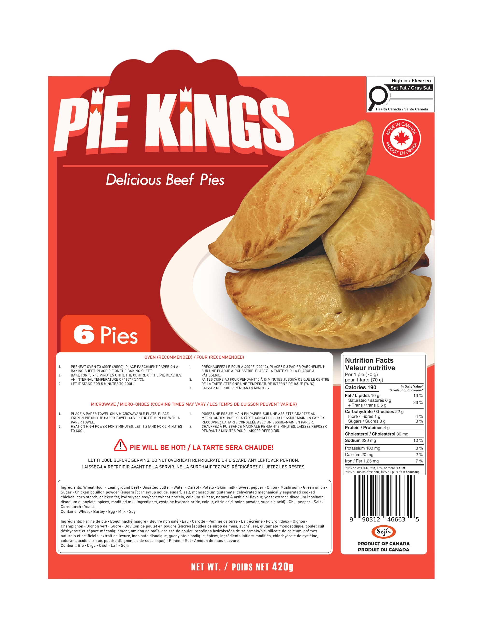 Pie Kings Beef Pies